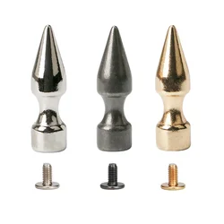 50sets10x35mm Tower Type Zinc Alloy Punk Spike Cone Spots Studs Leathercraft Rivets DIY Clothes Bags Belt Pet Collars