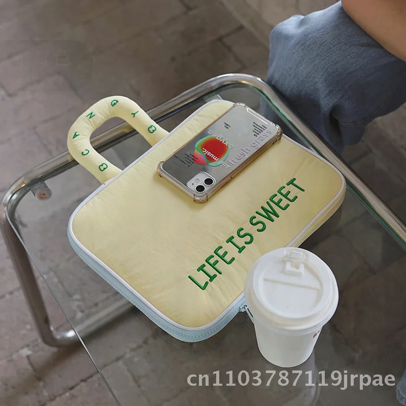 

Симпатичная сумка для ноутбука Apple MacBook iPad 11–13 дюймов — унисекс, полиэстеровый чехол для хранения с подсветкой в виде алфавита