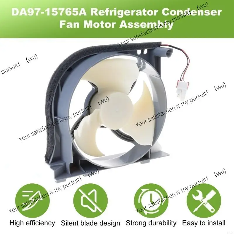 W8KC Refrigerator Condenser Fan Motor Assembly for RMF002ASSA RH22H9010SR RF23HCEDBSR