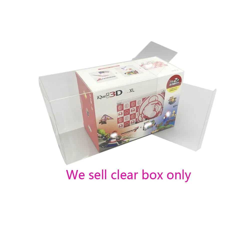 High quality PET protective box For IQUE 3DSXL game controller plastic transparent Collection Display Box