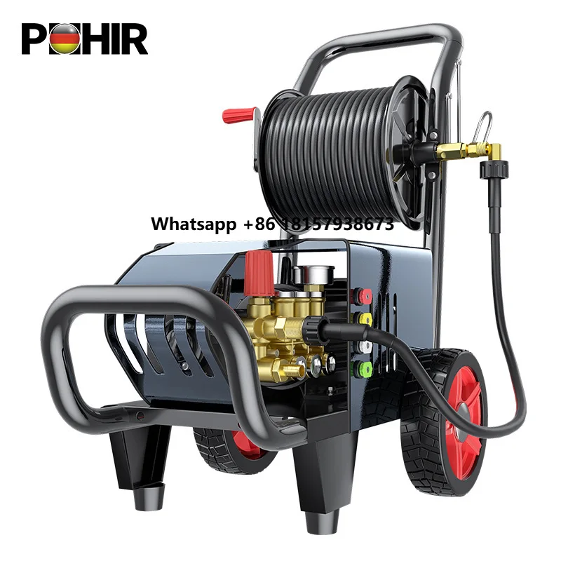 

3000W High Power Electrical Pressure Washer CE Hot Sale Powerful High Pressure Cleaner Stainless Reel Jet Car Washing Equipment