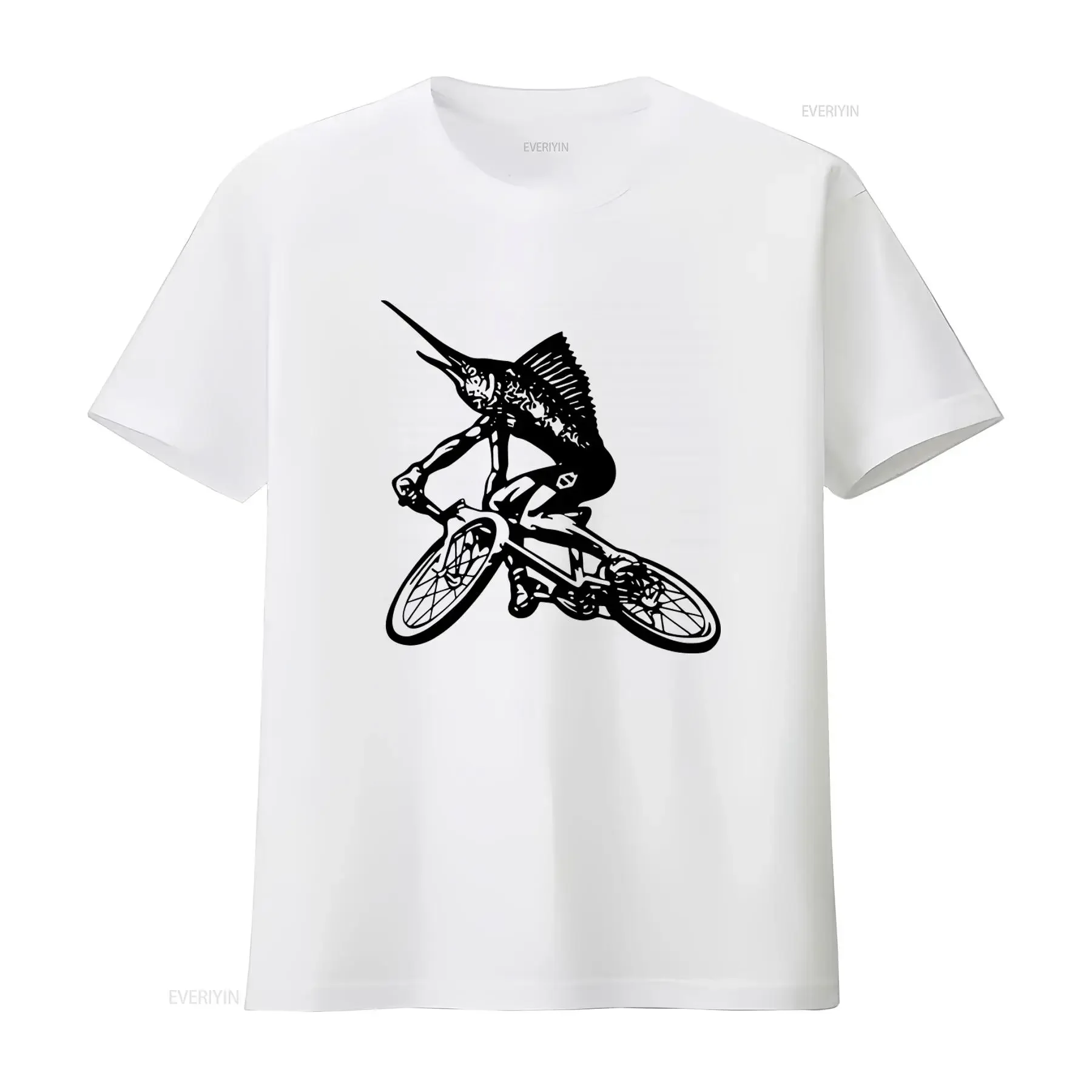 Camiseta Gary Fisher Swordfish para hombre, diseño único de ciclismo y marino, estilo vintage, lavado, elástico, streetwear, moda unisex.