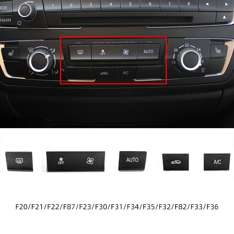 

Car Dashboard Air Conditioning Volume AC Temperature Control Button for BMW F20 F21 F22 F87 F23 F30 F31 F34 F35 F32 F82 F33 F36