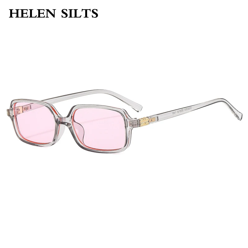 

2025 New Rectangle Popular Sunglasses Women Fashion Clear Gradient Sunglasses Men Brand Designer Punk Sun Glasses UV400