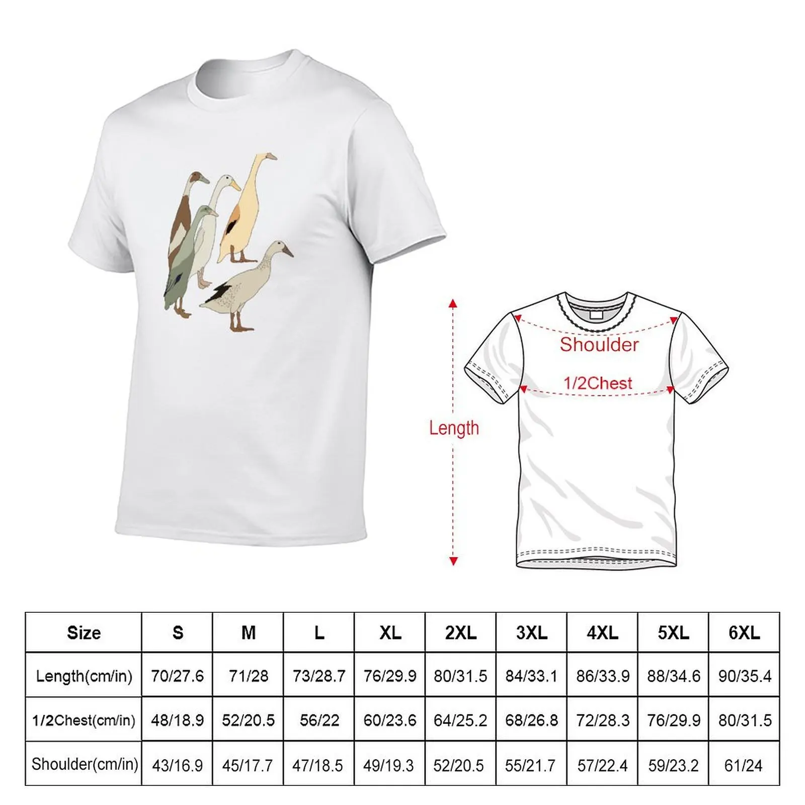Indian Runner Ducks T-Shirt g man t shirts for men t shirt for man 100 percent cotton T-Shirt