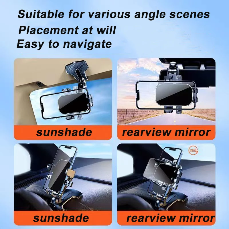 Car Phone Holder Stand Dashboard Car Clip Bracket Universal GPS Cell Mobile Phone Support Phone Mount For iPhone Samsung Xiaomi