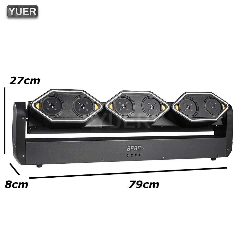 NEW Mold 6X500mw RGB 3in1 Bar Laser Projector  Light With Ring Flash Effect DJ 6 Eyes Beam Lasers Moving Head Lights Disco Stage