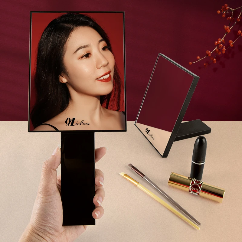 

Foldable Makeup Mirror Portable Handheld Mini Mirror For Personal Grooming Dormitory Tabletop Office Use,Portable Folding Mirror