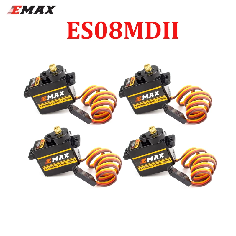 Emax-ミニメタルギア,高速,オリジナルデジタルサーボ,固定翼ドローン,es08mdii,es08md ii,12g, 2.4kg