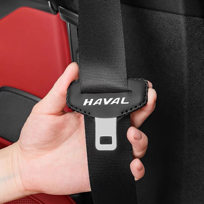 2pcs Car Seat Belt Buckle Clip Protector leather Interior Button Case Cover For Haval Jolion H6 H2 H3 H4 H5 H6 H7 H8 H9 Jolion