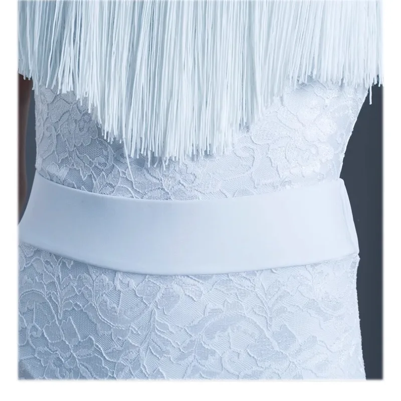 customized Latin dance dress for girls lace tassel fishtail skirt ballroom professional competition regulations grading costume