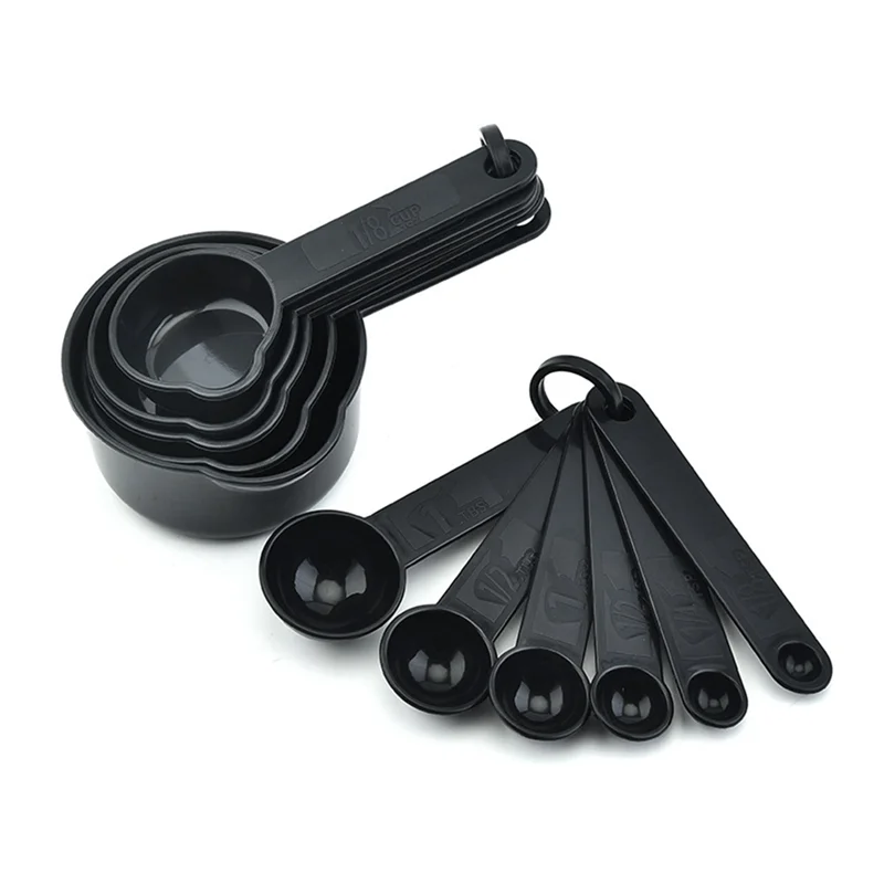 

A47U 5 Set(11PCS/Set) Measuring Cups And Spoons Set Set Stackable Plastic Measuring Spoons Cups Kit For Dry And Liquid Ingredien