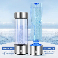 Best Generator Ionizer H2 Rich Cup Filter Glass Portable Hydrogen-Rich Plastic Alkaline Health Maker USB Hydrogen Water Bottle