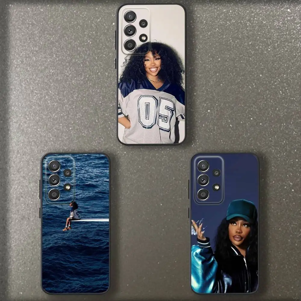 

Singer S-Sza-s Phone Case For Samsung S 25,24,23,22,30,21,10,9,Ultra,Plus,Lite,FE,4,5 G Soft Black Case