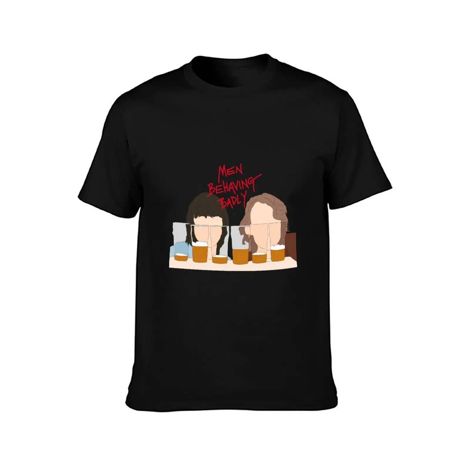 Men Behaving Badly - Tony & Gary T-Shirt, Summer Casual Cotton Tee, Oversized Streetwear Tops, Vintage Graphic Print