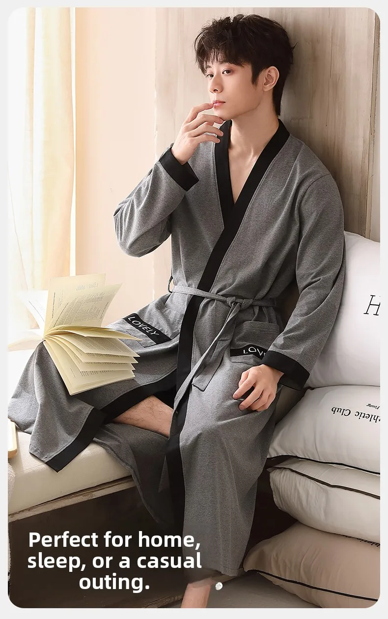 Bata para hombre de manga larga