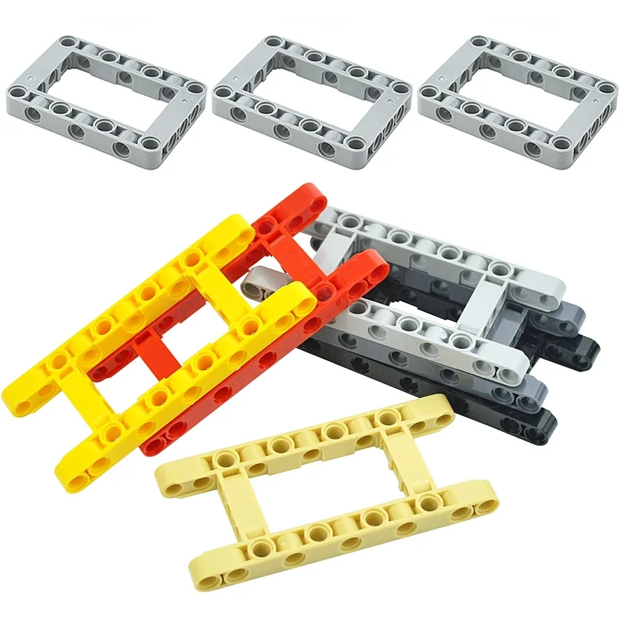 MOC Technical Liftarm Beam Frame 64178 64179 Building Blocks Modified Open Center Hole Arm 5x11 5x7 Educational Bricks For Kids