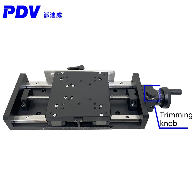 PT-SD180 manual platform displacement table with fine adjustment, coarse adjustment function with scale stroke 150, 200mm