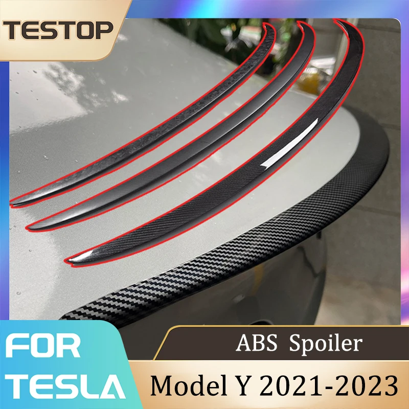 

Tesla Model Y Spoilers Wings ABS Tail Refit For Tesla Model Y 2021-2023 Accessories ABS Carbon Fiber Pattern For Model Y 2023