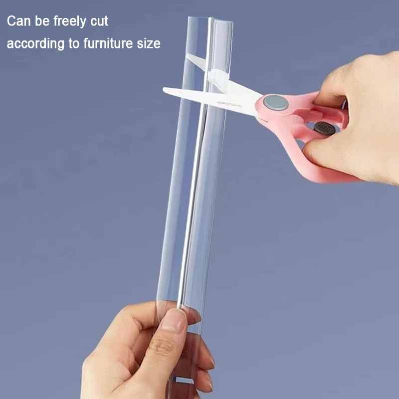 Transparenter Tischkantenschutz aus Silikon, Baby-Schutzstreifen, selbstklebend, kollisionssicher, Sicherheits-Eckenschutz für Möbel – Detail 3