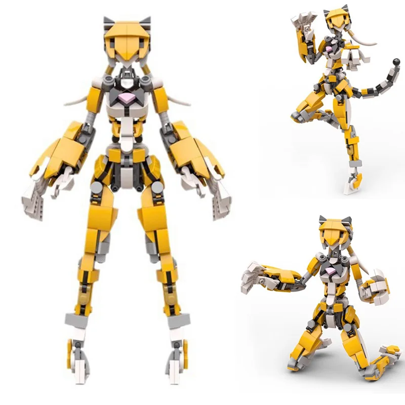

Creative Girl Mecha Warrior Model Building Blocks Assembly Machine Soldier Armor MOC Female Robot Ornament Bricks Toys Gifts
