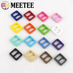 20/50/100Pcs Meetee Colorful 10mm Plastic Tri-Glide Adjustable Buckle Dog Collar Slider Clasp Backpack Strap Webbing Bag Parts