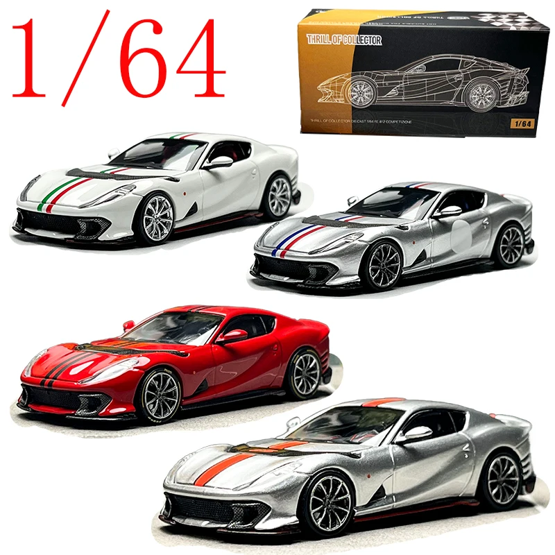 

TOC Fuleme Diecast 1/64 Scale Ferrari 812C Sports Car Model Alloy Ferrari 812C Racing Play Vehicles Model Collection Ornament