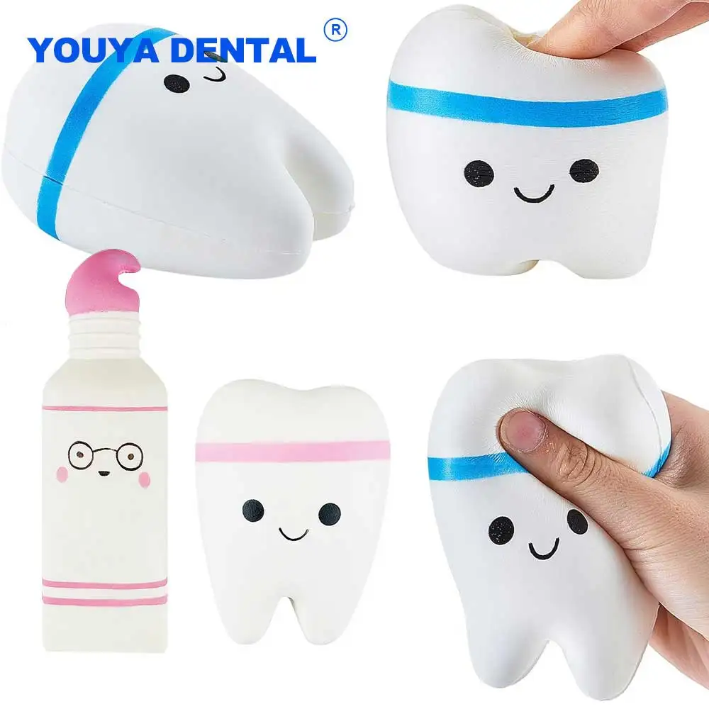 

Dental Teeth Shape Squeeze Cute Slow Rising Gift Tooth-figure Squish Antistress Kids Stretchy Relax Dentist Clinic Gift Souvenir