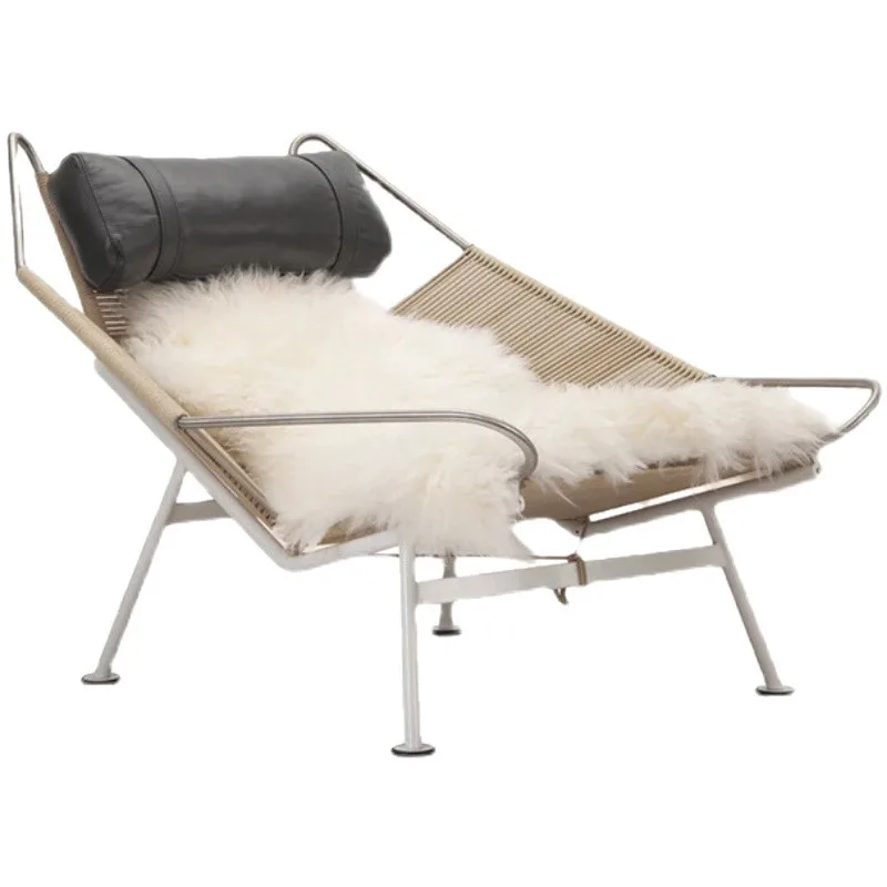 

Single sailing boat leisure chair, medieval furniture flag rope chair