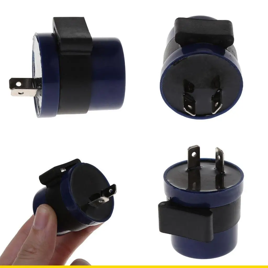 

SZCH 6V 12V Round Motorcycle Inbuilt Beeper Flasher Turn LED 2 Pins Motor Buzzer Flasher Indicato