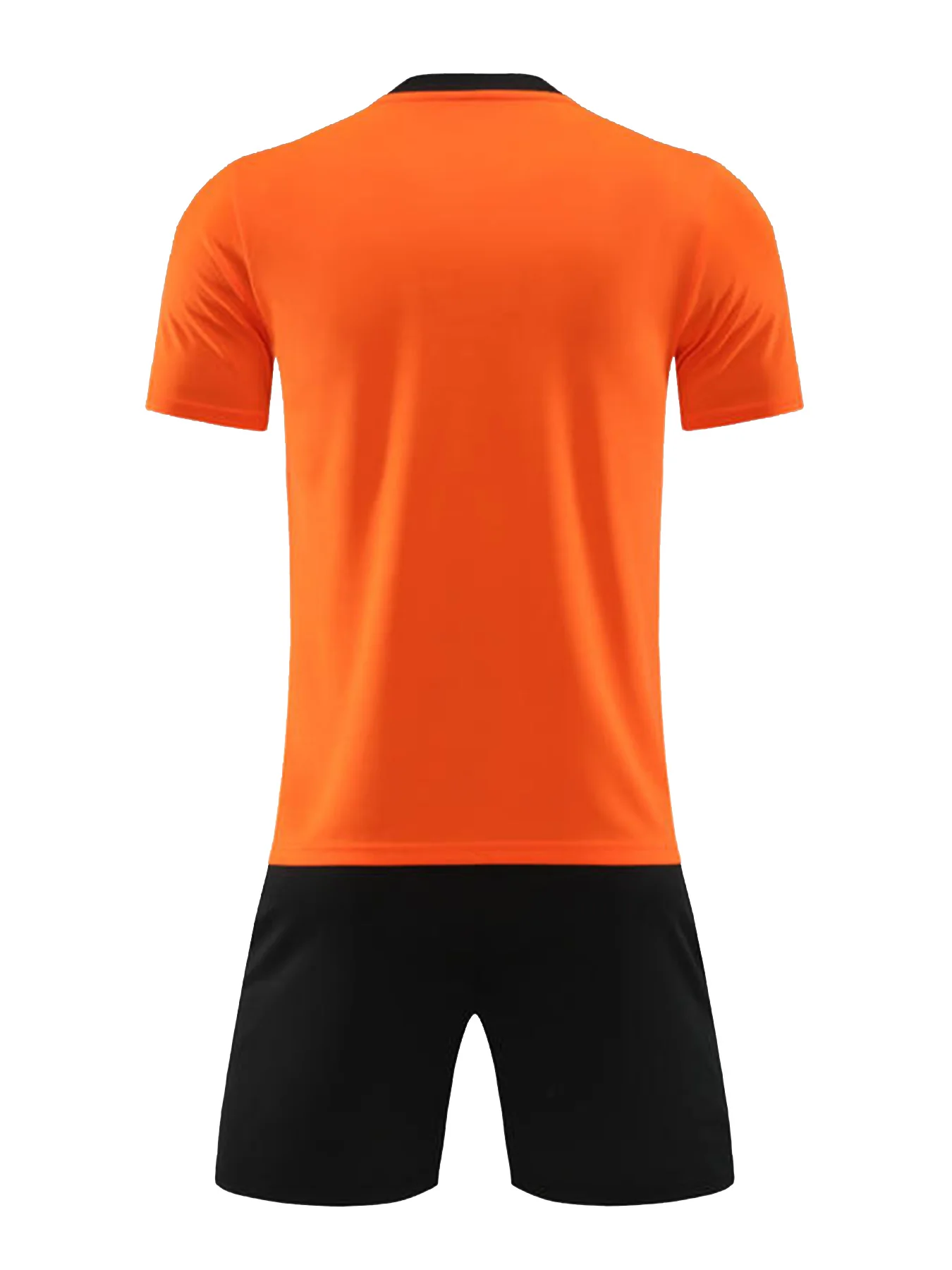 بدلة كرة قدم للرجال بنمط هندسي ، قميص برقبة دائرية ، شورت متين نشط جيد التهوية ، طقم من قطعتين للتدريب