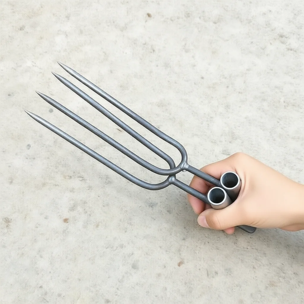 Heavy Duty Steel Two Prong Garden Claw Tiller Hand Tool For Soil Aeration Weeding Vegetables Potted Flowers Supplies