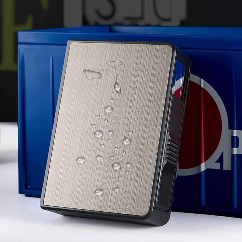 Portable Automatic Cigarette Case Cigarette Boxes 20PCS Cigarette Holder Case Aluminium Alloy Smoke Boxes For Men Gifts
