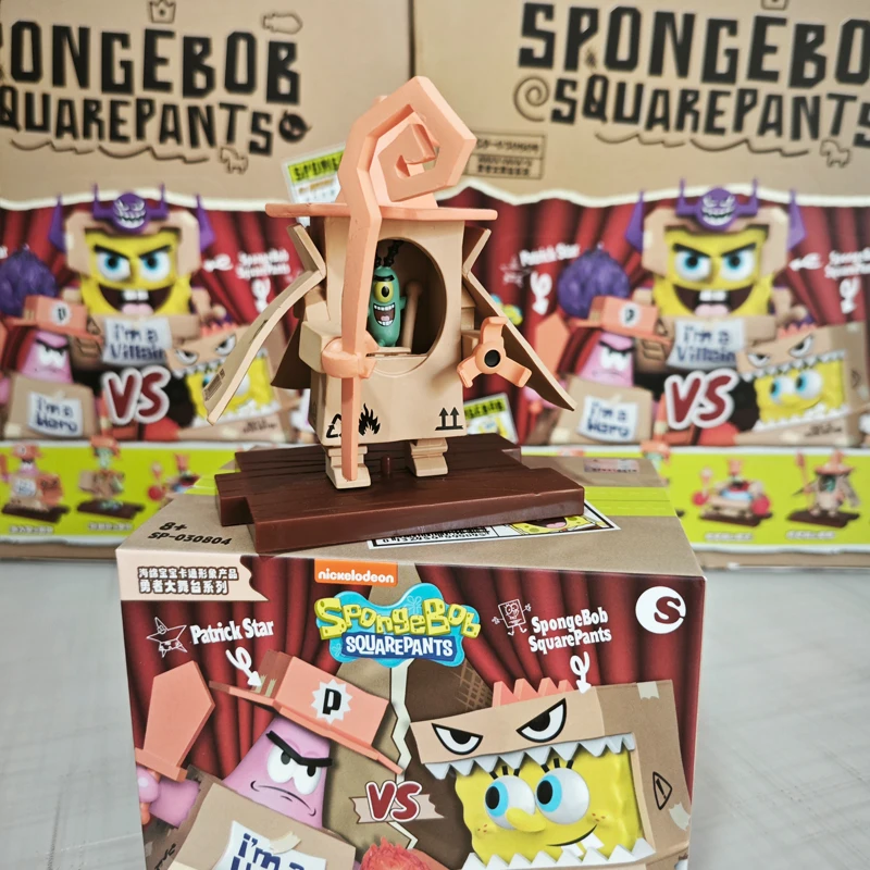 سبونجبوب سكوير صندوق أعمى باتريك ستار Squidward مخالب الشجعان المرحلة ألعاب شخصيات الحركة سطح المكتب زخرفة شخصية أنيمي