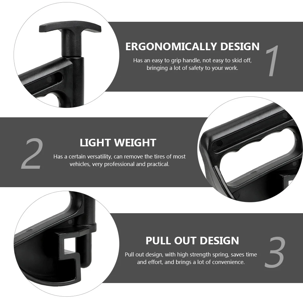 

2Pcs Car Rim Changer Durable Plastic Tire Pry Tool Easy Grip Handle Vehicle Wheel Disassembling Equipment Car Rim Changer