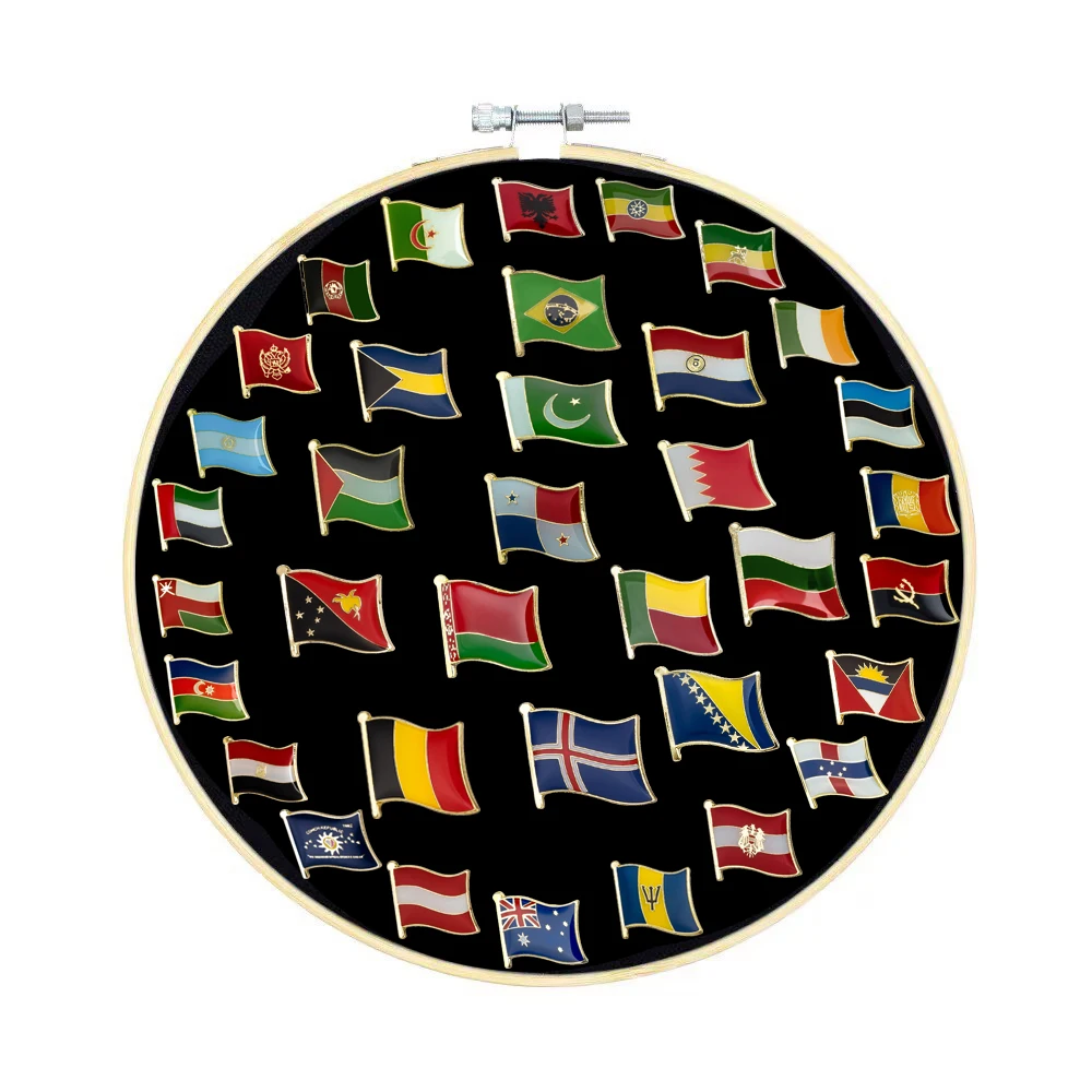 Albania, Argelia, Afganistán, Montenegro, Argentina, Emiratos Árabes Unidos, Omán, Insignia de bandera, Pin de solapa con bandera, Pin, Broche, Iconos