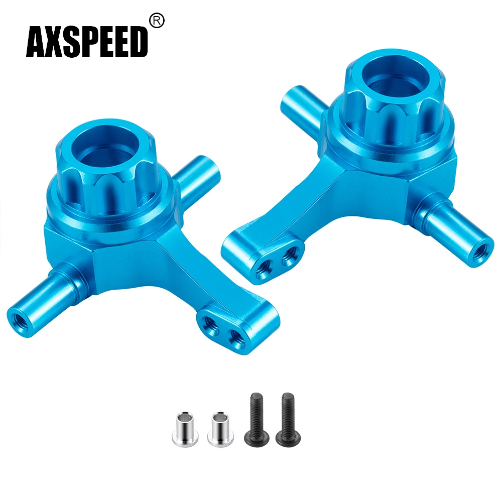 

AXSPEED Aluminium Alloy Front Steering Knuckles Carrier Hub Axle Cups for Tamiya TT02 1/10 RC Drift Car Upgrade Parts