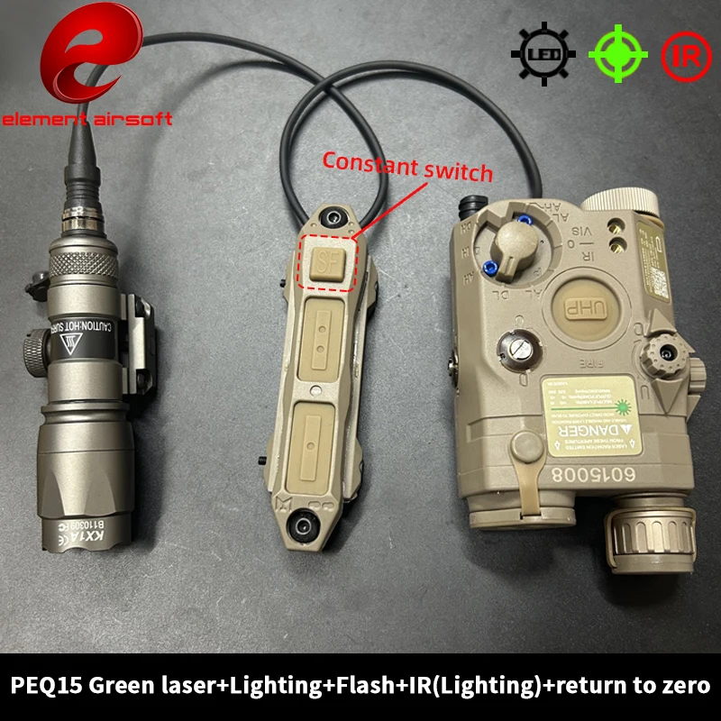 Element peq 15 laser pointer PEQ 15 laser box M600C zaklamp dual control rat staart M300 tactische zaklamp outdoor gevecht