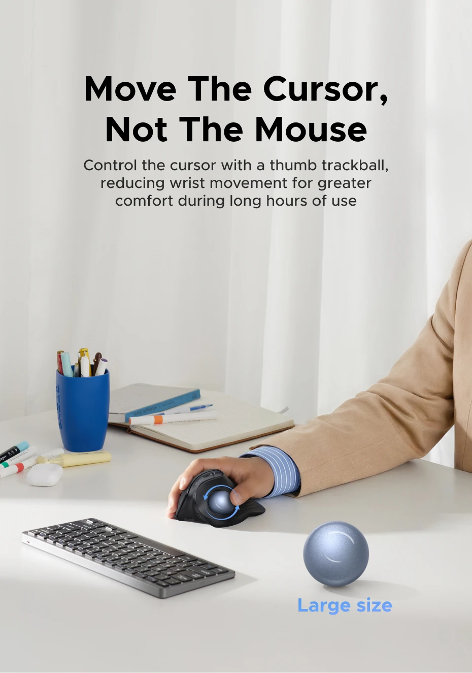 Ergonomic Trackball Mouse Image 3