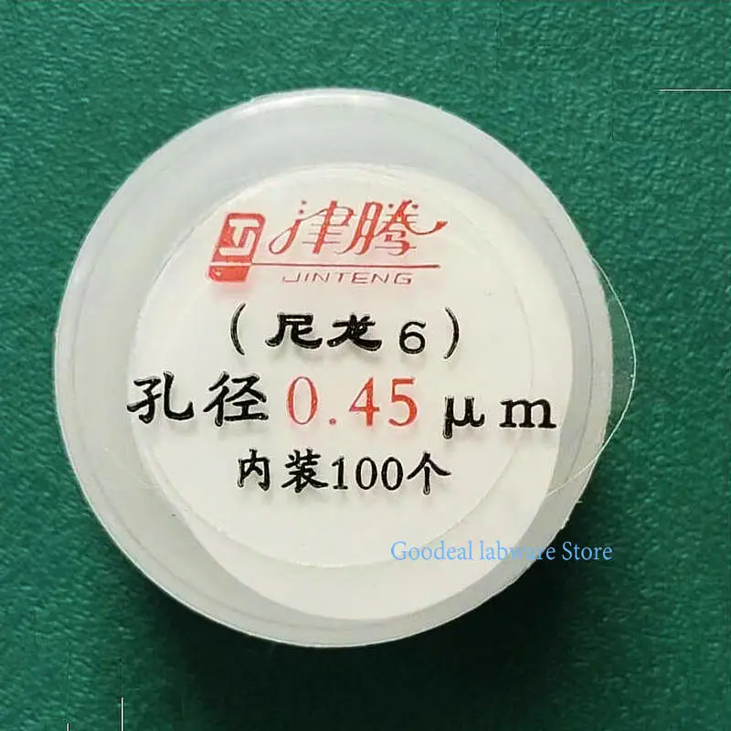 100 Stks/doos Lab Pes/Mce/Nylon/Ptfe Od 13Mm/25Mm Poriegrootte 0.22/0.45/0,8um Hydrofiel Filtermembraan