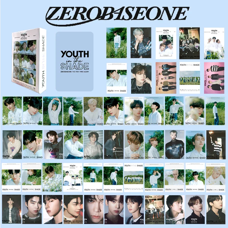 

54Pcs/Set ZEROBASEONE Photocard KPOP ZB1 Album YOUTH IN THE SHADE LOMO Cards Zhanghao Yujin Ricky Boxed Postcard Fans Collection