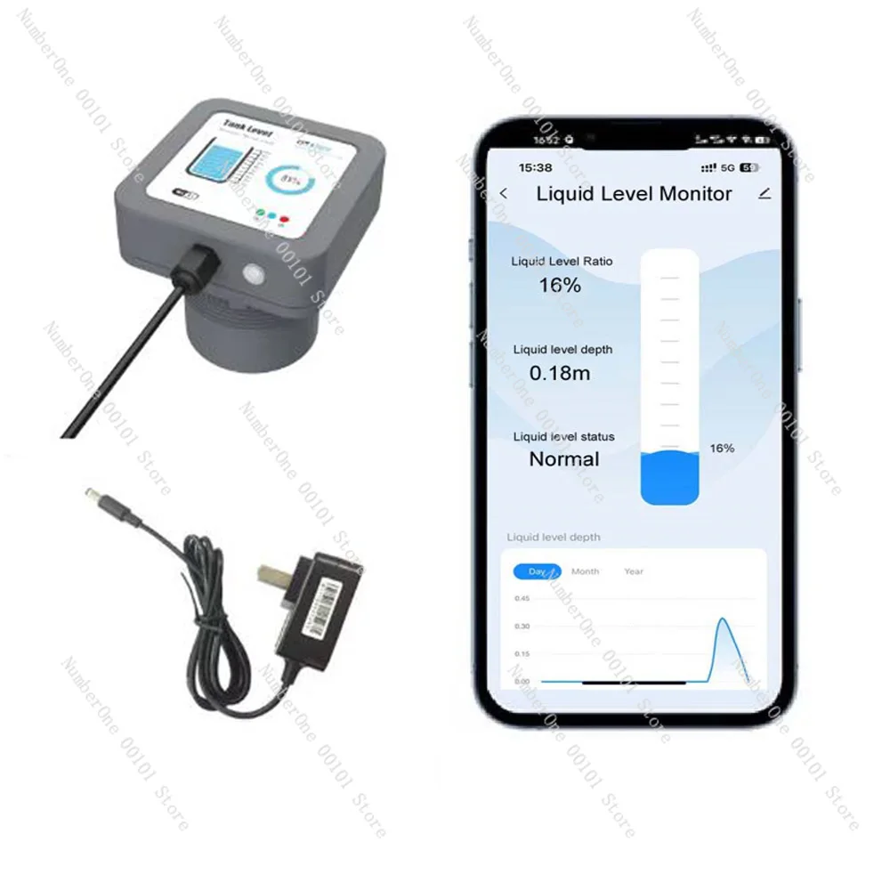 

8m Water Tank Level Meter High Accuracy Remote Ultrasonic Silo Sensor Wireless