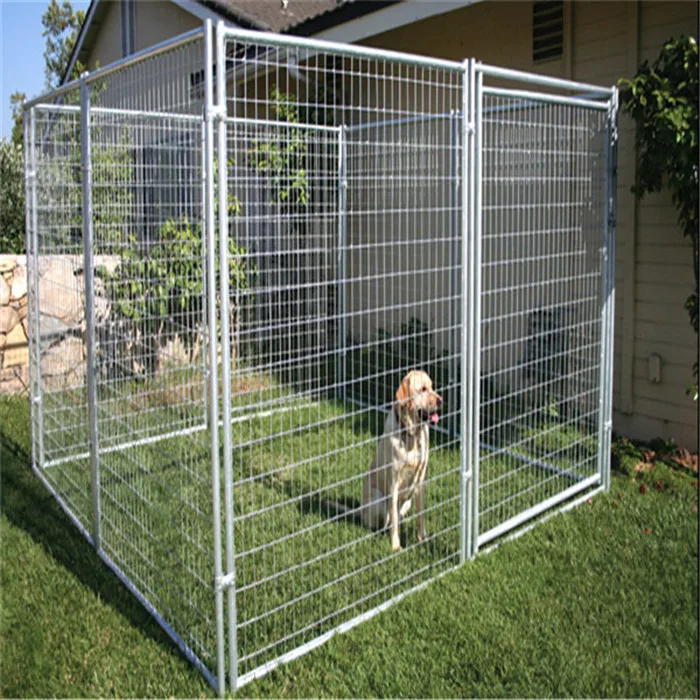 Dog Run Cage/pet Playpen Dog Kennel/metal Classic Large Galvanized Outdoor Pet Cages, Carriers & Houses for Dogs 1 Set 4.0mm