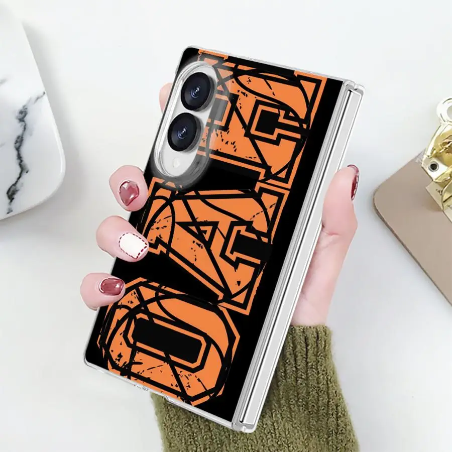 Basketball Numbers Case for Samsung Galaxy Z Fold 8 PC Hard Luxury ZFold8 ZFold 8 Phone Cover