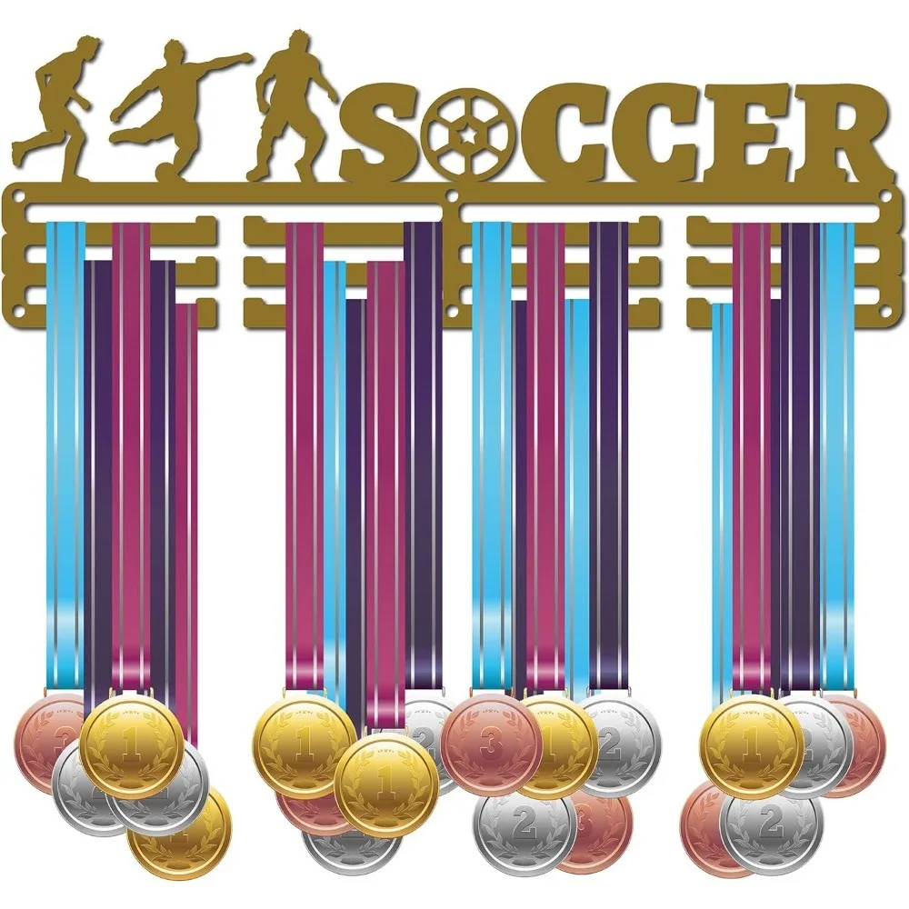 

Medal Holder Sport Soccer Medals Display Wall Mount Hanger Decor Medal Holders for Sports Home Badge 3 Rung Medalist Running