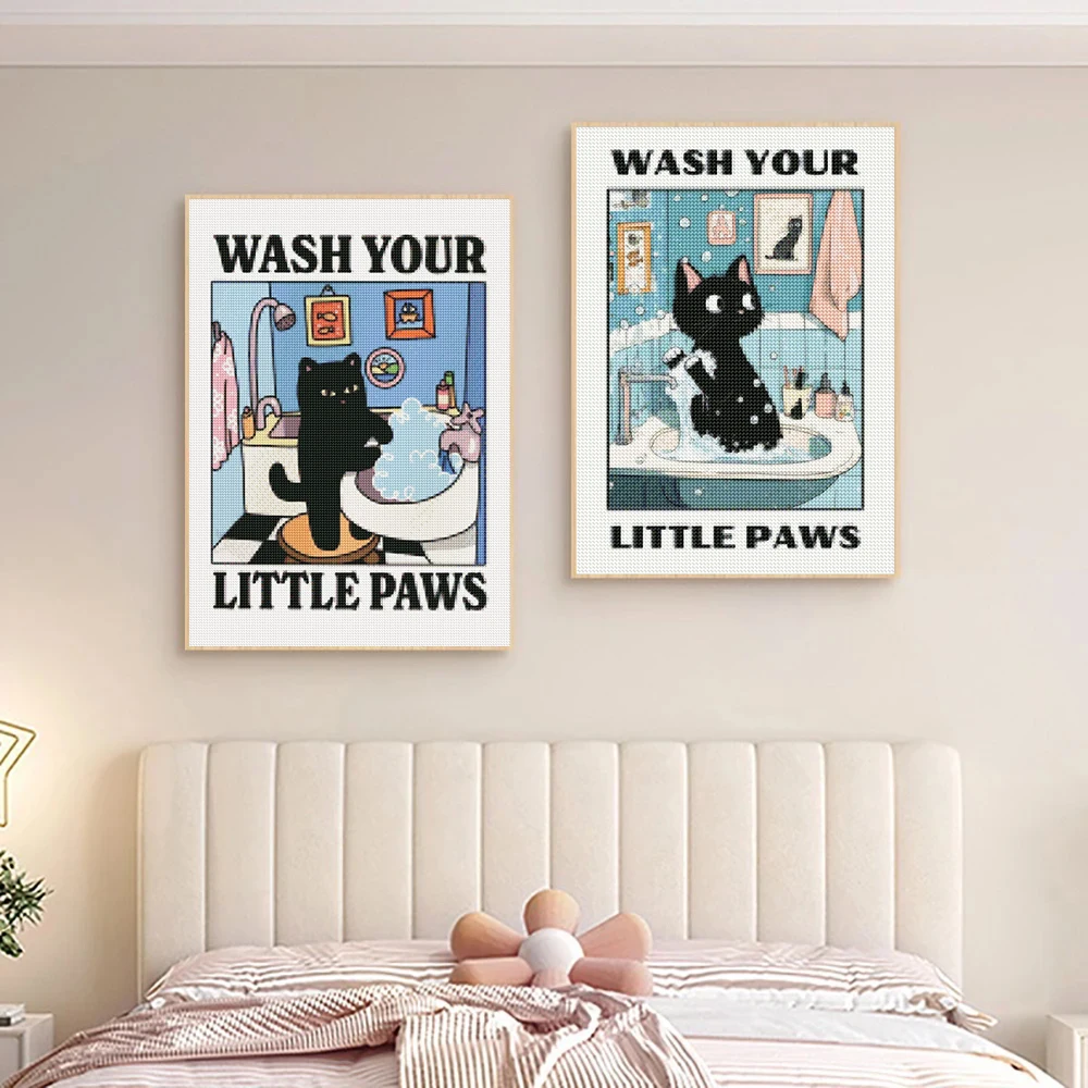 DIY Bathroom Black Cat Diamond - Photo Mosaic Print review and price