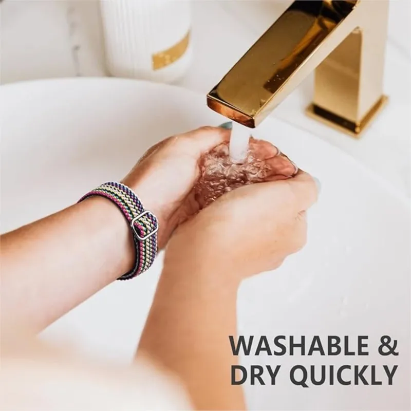 Эластичный ремешок 20 мм 22 мм для Samsung Galaxy Watch 6 5 pro 3 4 classic/Active 2 Богемный блестящий браслет Pride Huawei GT 3-2-e Band