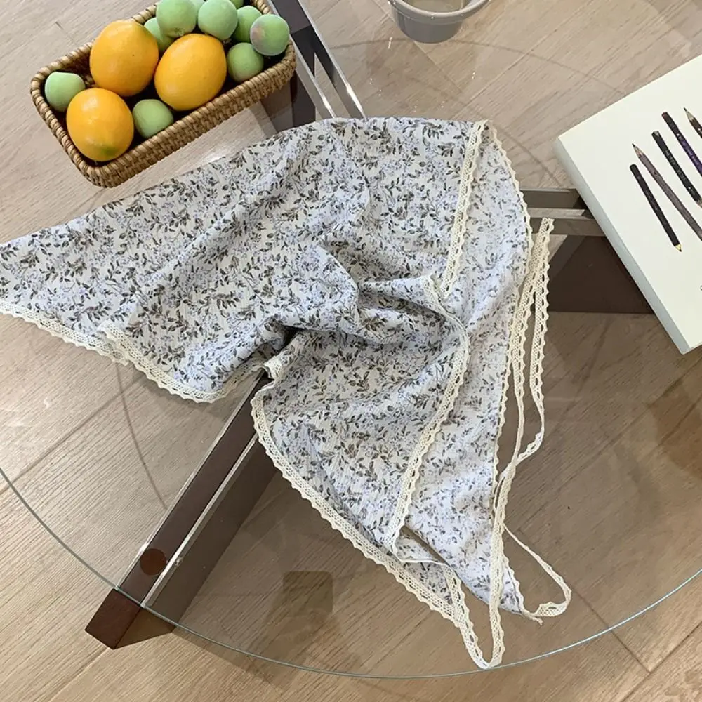 

Модный пасторальный стиль, летний треугольный платок, хлопковая тонкая повязка на голову со свежим цветочным принтом, солнцезащитный козырек, тюрбан, треугольная повязка для волос, отпуск