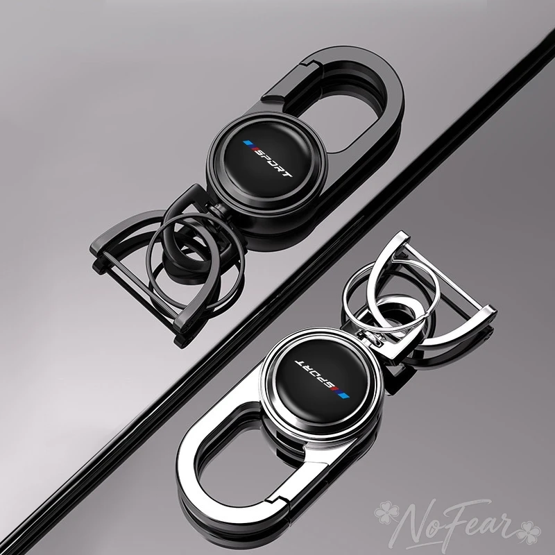 Металлический брелок для ключей автомобиля, кольцо для ключей с защитой от потери, подвеска для BMW 3, 5 серии G30 G20 F30 F10 E90 E60 X1 X3 E70 F15 F48, аксессуары