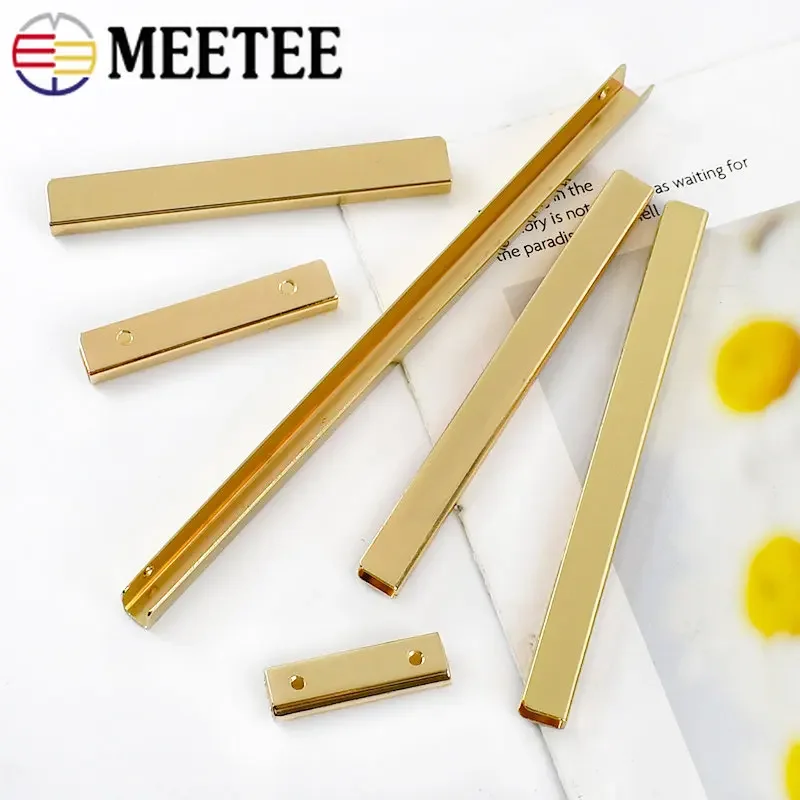 Meetee 5/10Pcs 3-25cm Metal Side Clip Buckle Screw Bag Strip Corner Protector Clasp Luggage Decoration Clips Buckles Accessories